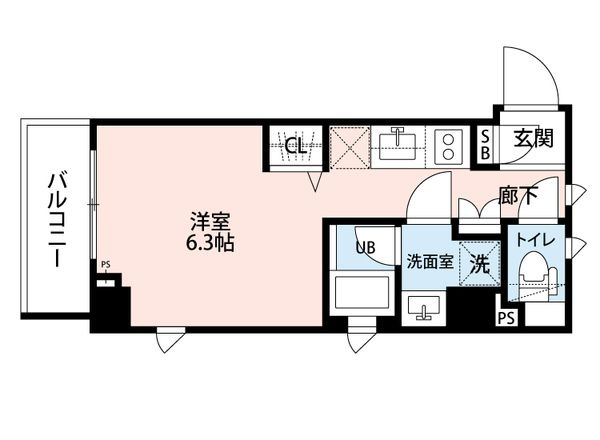 B CITY APARTMENT IKEBUKURO WESTの間取り|間取りです。