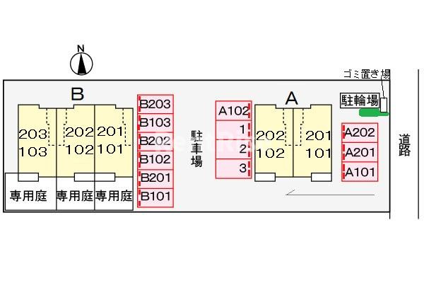 プレシアスフィールドＢの駐車場|駐車場