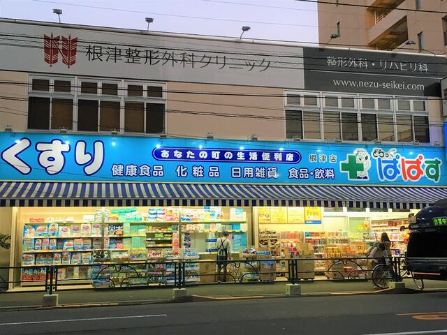 どらっぐぱぱす根津店まで559m