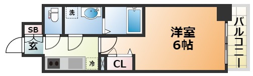 レジュールアッシュ神戸VIVANTの間取り