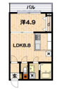 【間取り】 | 1LDKの間取りです！