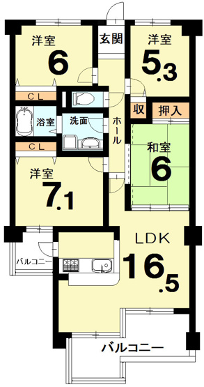 【間取り】 | サンシティ桂坂参番館