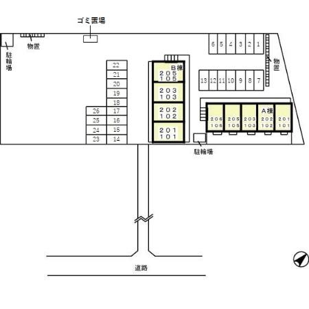 ノーブル千舟　Ａの区画図