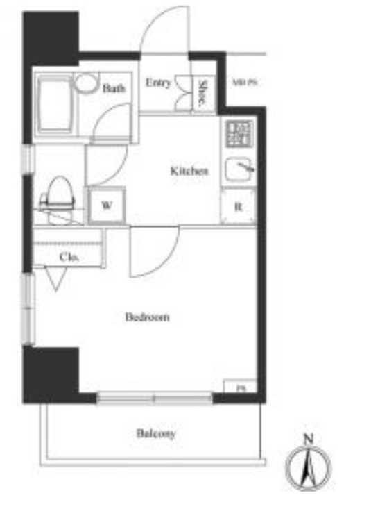ヴェルト三軒茶屋Ⅱ　駅近　礼金０　分譲賃貸の間取り