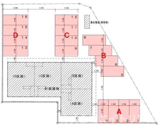 ビレッジ篠目童子の区画図