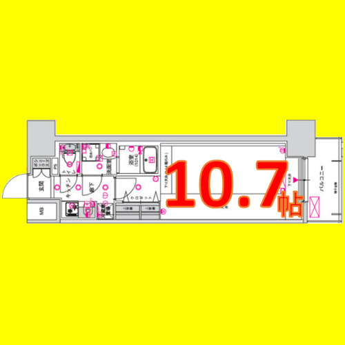CREST TAPP金山　名古屋市賃貸　仲介手数料無料の間取り