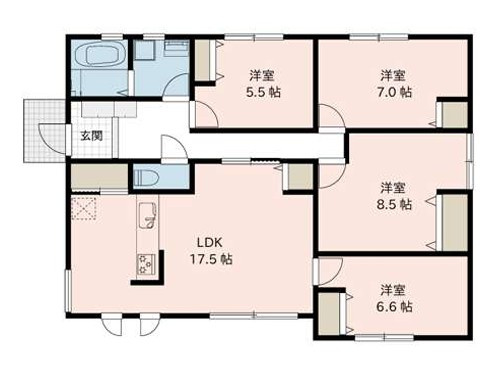 上田市生田　中古戸建の間取り|間取りは4LDK。全室収納付きです。