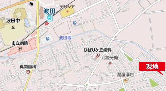 松本市波田　中古戸建の地図|周囲は低層住宅専用地域のため静かな環境でお過ごしいただけます。