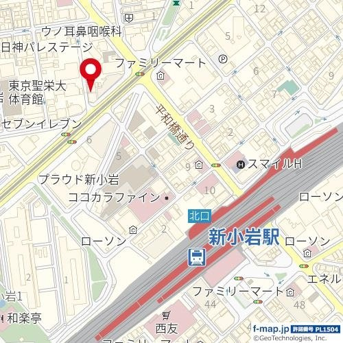 グローリア初穂新小岩の地図