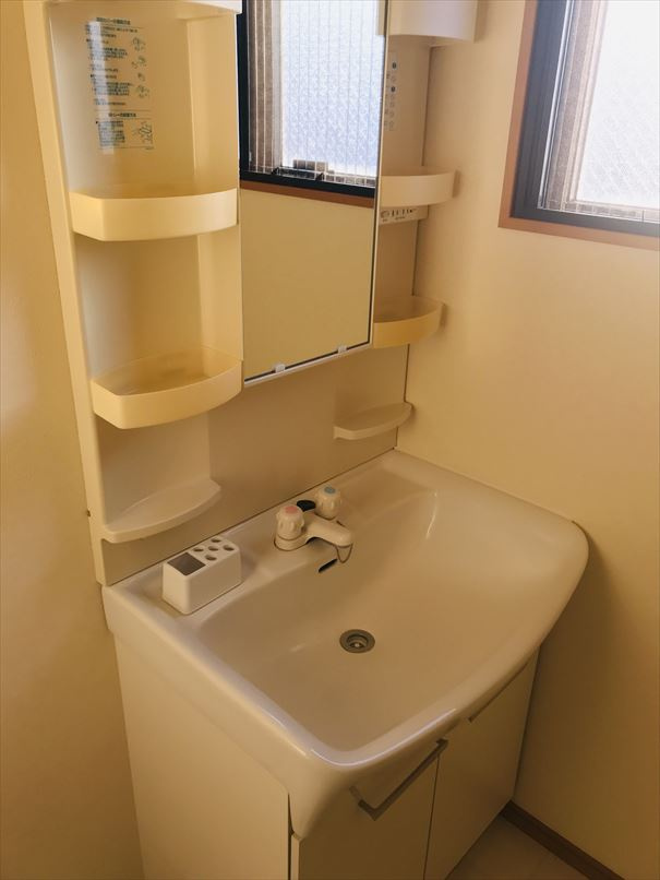 クレアーレハセガワの洗面所|スペースが確保できる洗面所です