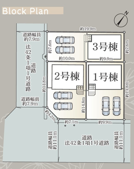 【間取り】 | 静岡市葵区岳美 3期 新築一戸建て 3号棟 | 3号棟の区画図です
