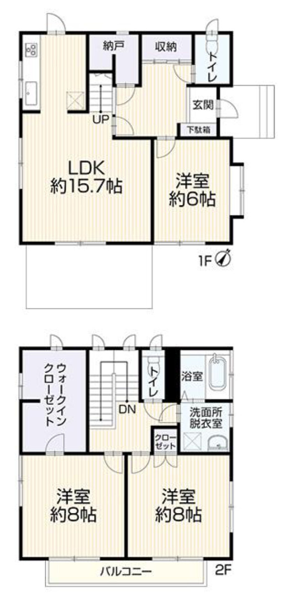 中古戸建　柏市しいの木台5丁目の間取り