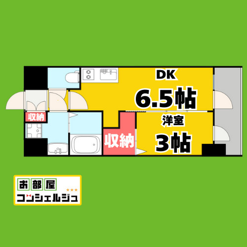 エステムコート名古屋鶴舞Ⅱレアーヴの間取り