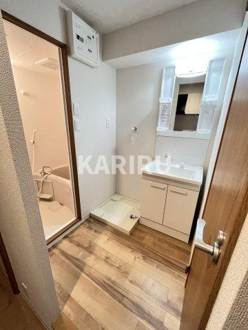 ヴィラナリー関目の洗面所|ゆったりとスペースのある洗面所