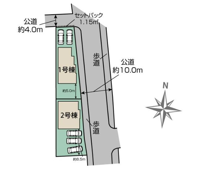 小田原市中曽根新築戸建て　2号棟の区画図|区画図「小田原市中曽根新築戸建て」