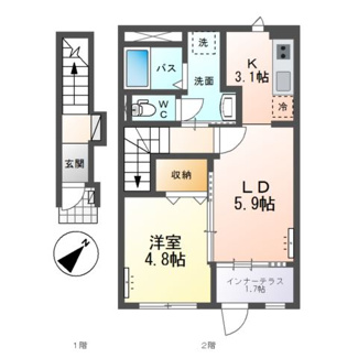 【間取り】 | 仮）那珂市菅谷字寄居新築アパート