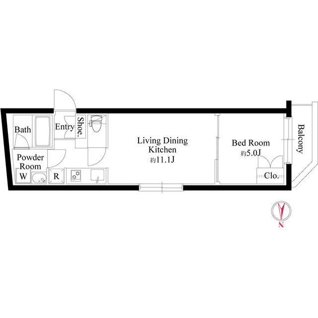 グランパセオ代々木上原Ⅱの間取り