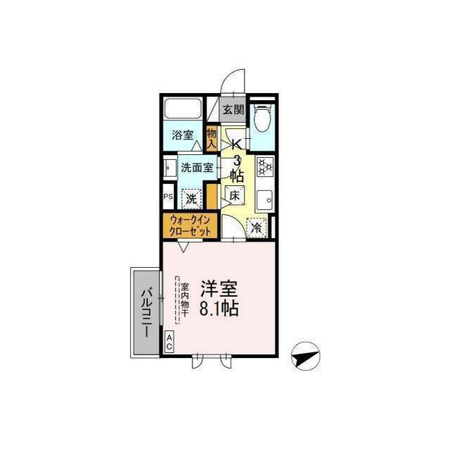 岐阜市黒野のアパートの間取り