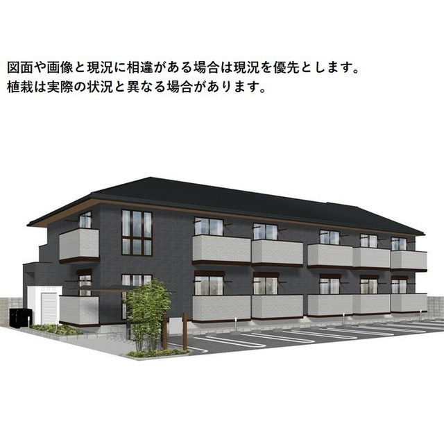 岐阜市黒野のアパートの外観