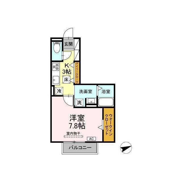 岐阜市黒野のアパートの間取り