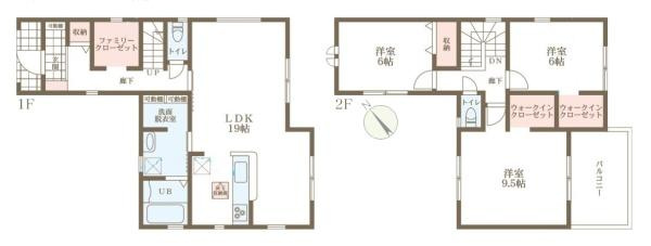 リーブルガーデン中菜畑 ３号棟 ／新築一戸建の間取り