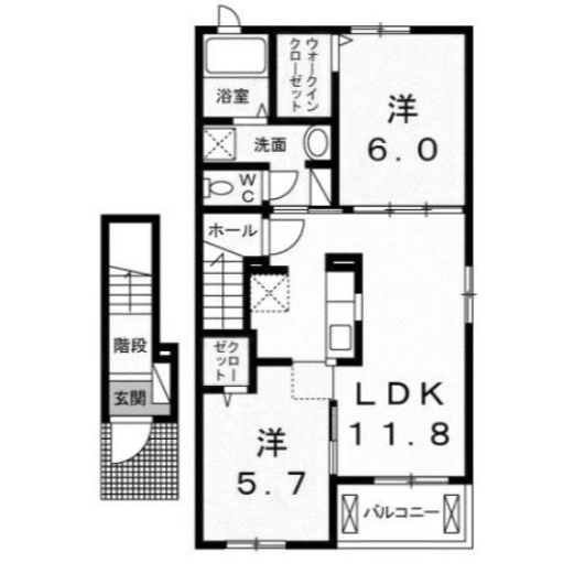 セレッソ入輪戸Ⅰの間取り