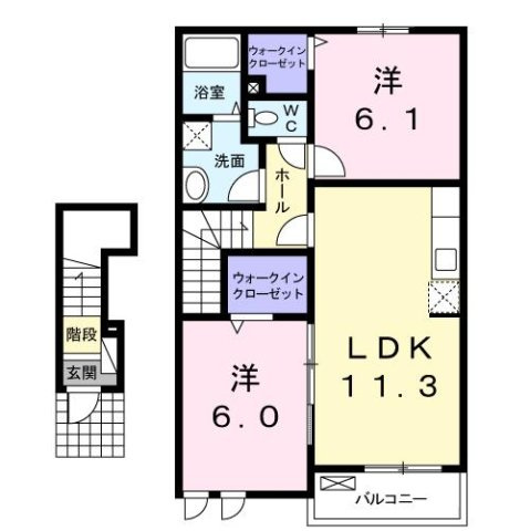 ソーレ２号館の間取り