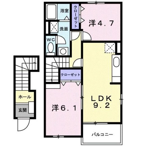 メゾングレイスＢの間取り