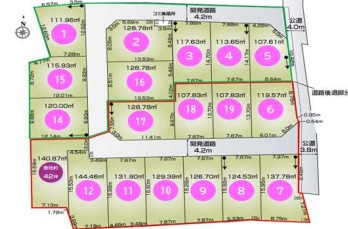 川越市むさし野南全19棟　新築戸建の区画図