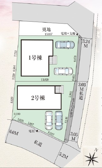 ★★沖縄市桃原-①号棟（全2棟）の区画図|区画図