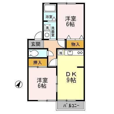 ローズアイランドＢ203の間取り