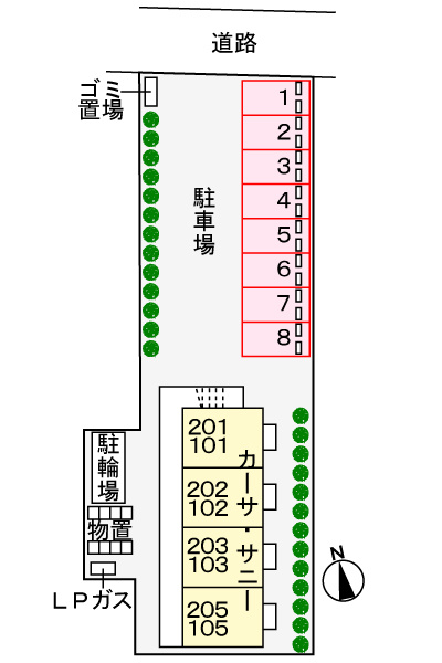 カーサ・サニーの区画図