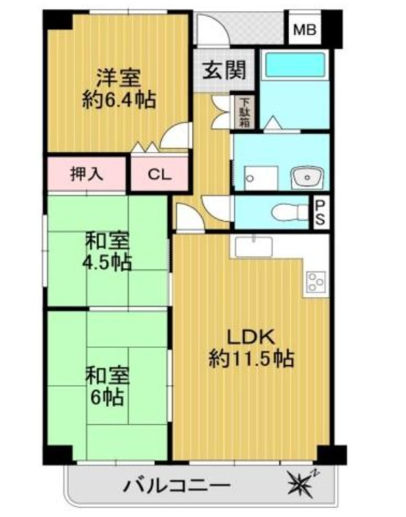 グリーンエクセル甲子園の間取り