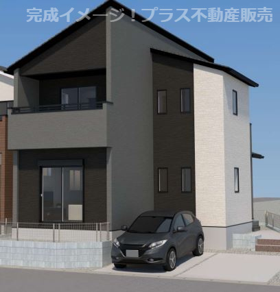【外観】 | 春日市須玖南5丁目2期　2号棟（全2棟）【仲介手数料無料・0円】 | 現地写真。プラス不動産販売なら、現場の全ての棟をまとめてご見学頂けます。