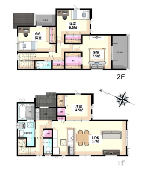 【間取り】 | 春日市須玖南5丁目2期　2号棟（全2棟）【仲介手数料無料・0円】 | 平日、土日祝日もお好きな日時にご見学可能です。お気軽にお問合せ下さい。