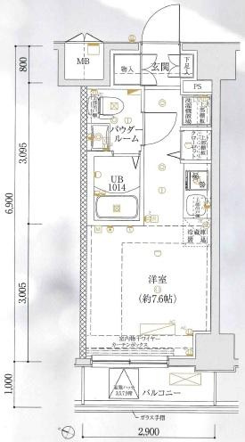 LUMEED横浜阪東橋の間取り