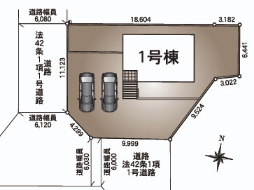 東海村村松　第４の区画図|区画図です。