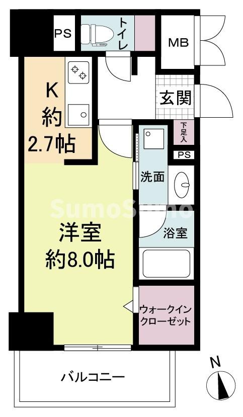 ウェルブライト博多ステーションの間取り