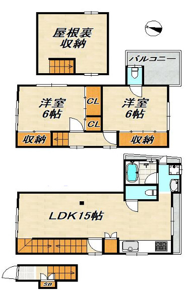 行幸町３丁目戸建住宅の間取り