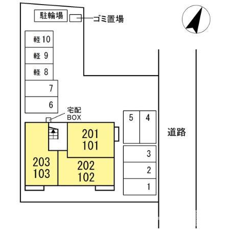 Ruhe(ﾙｰｴ)の区画図