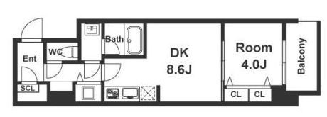 スプランディッド淀屋橋ＤＵＥの間取り
