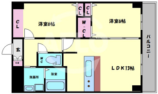 【間取り】 | エーデル深江橋　宝栄小学校区 | エーデル深江橋　間取り