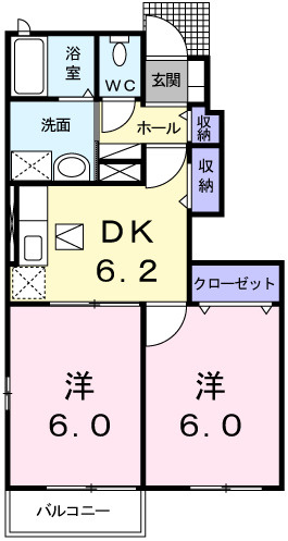 メゾン　ソレイユ　Ⅰの間取り