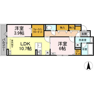 【間取り】 | D-room東深津 | 2LDK