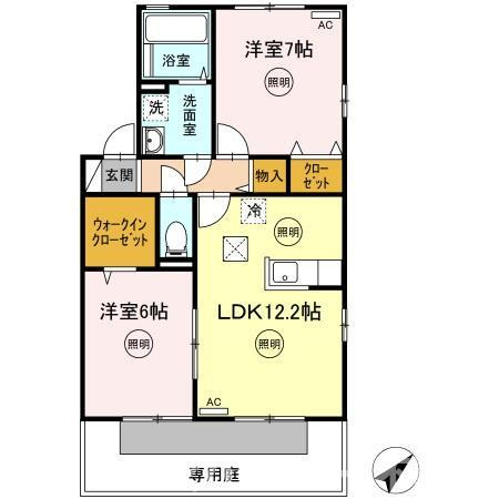 リビングタウン宇多津 A棟の間取り