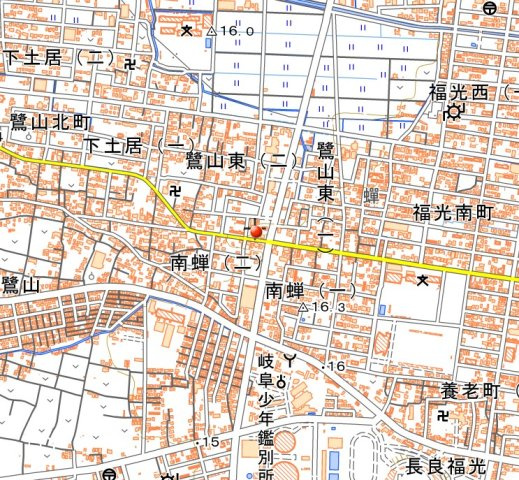岐阜県岐阜市一棟マンションの地図