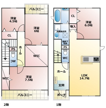 東起町４－１１８コダテックスⅥＣの間取り