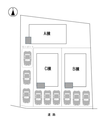 東起町４－１１８コダテックスⅥＣの区画図