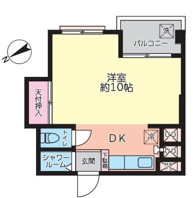 【間取り】 | ワコー高田馬場マンション | 南西向きのお部屋なので、陽当たり・通風良好です！