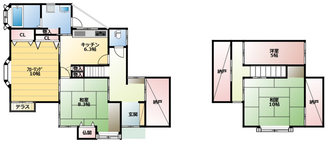 【間取り】 | 大通西貸家